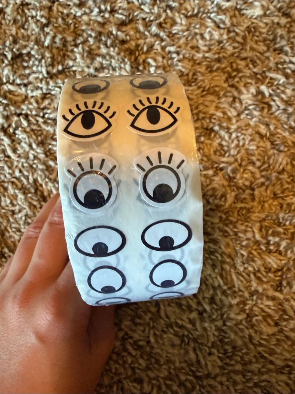 Eye Sticker Rolls - Black on White